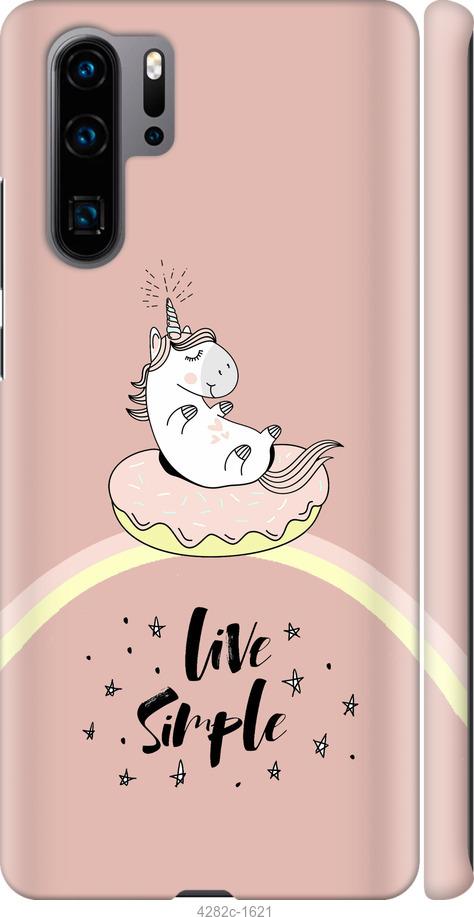 

Чехол на Huawei P30 Pro Единорожка в пончике