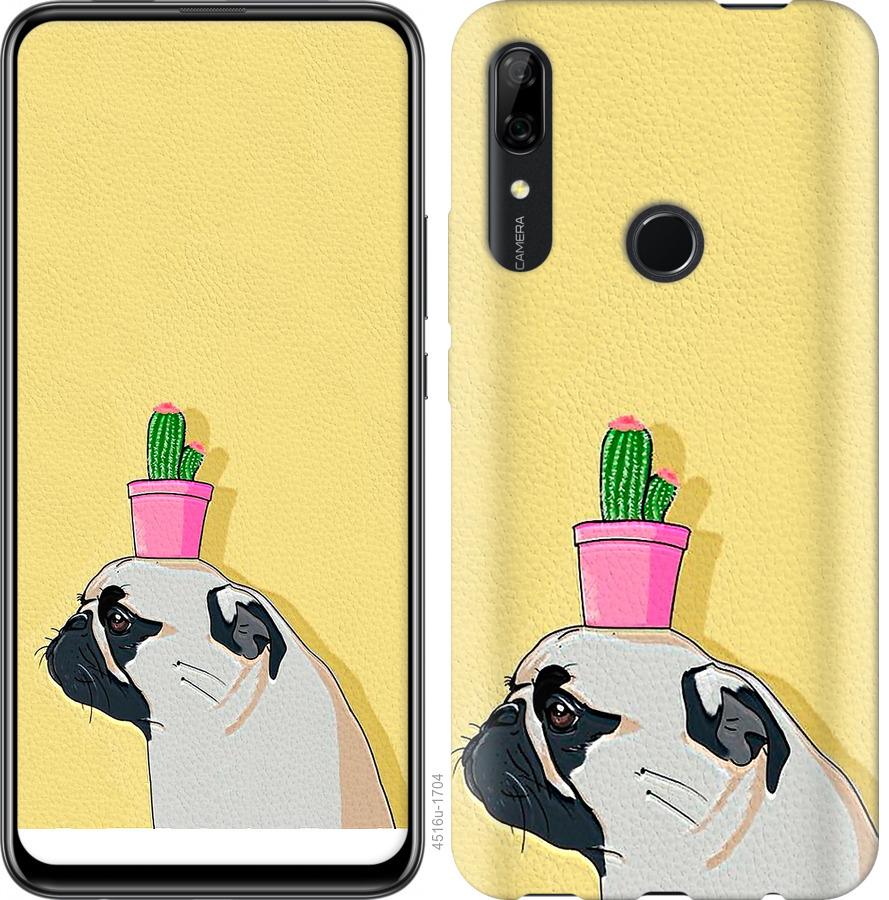 

Чохол на Huawei P Smart Z Мопс з кактусом
