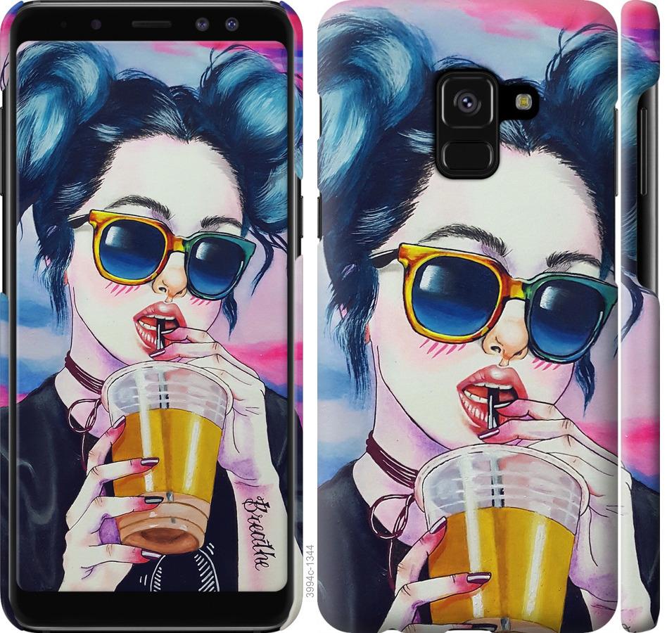 

Чехол на Samsung Galaxy A8 2018 A530F Арт-девушка в очках