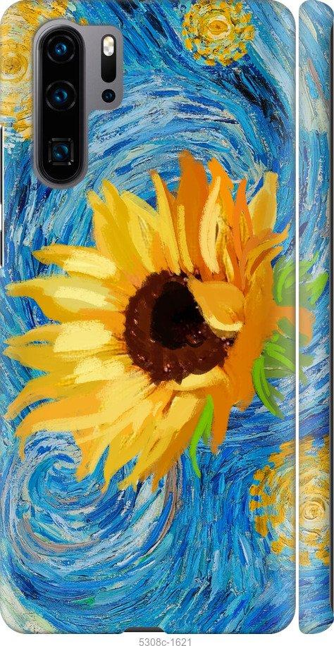 

Чехол на Huawei P30 Pro Цветы желто-голубые