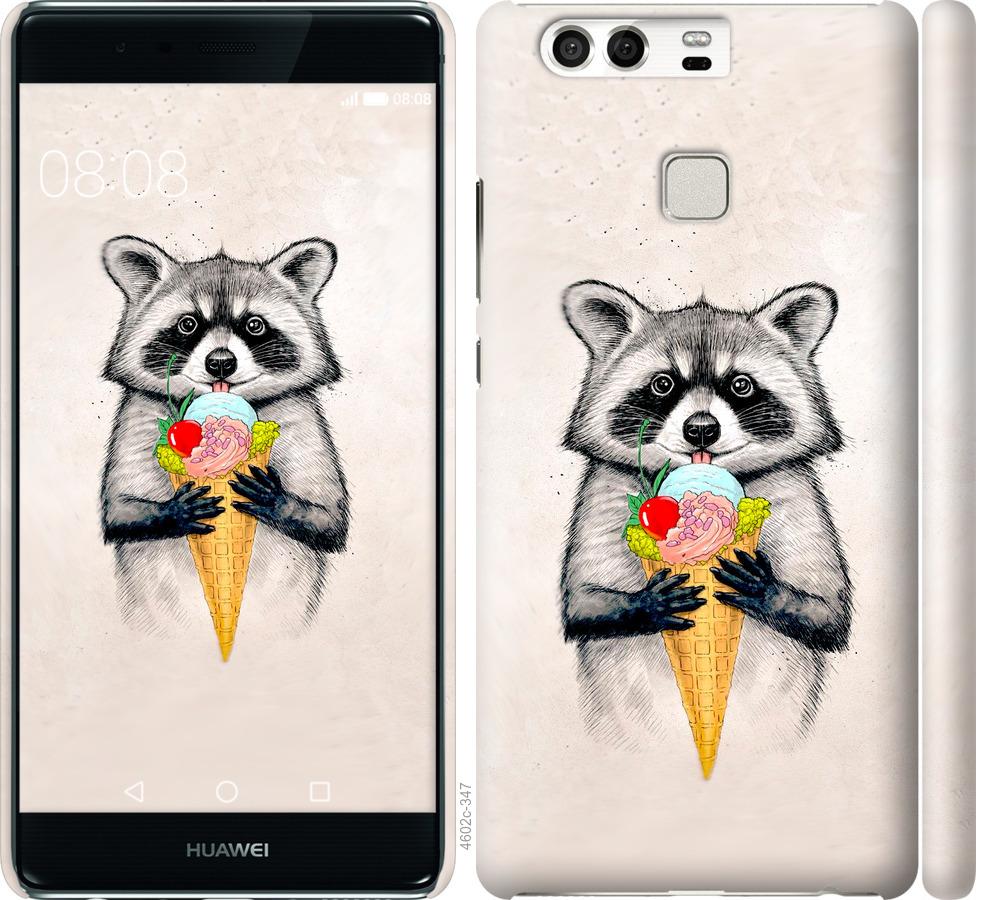 

Чохол на Huawei P9 Єнот з морозивом