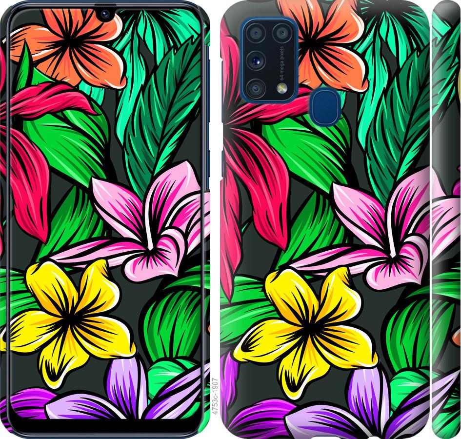 Чехол на Samsung Galaxy M31 M315F Тропические цветы 1