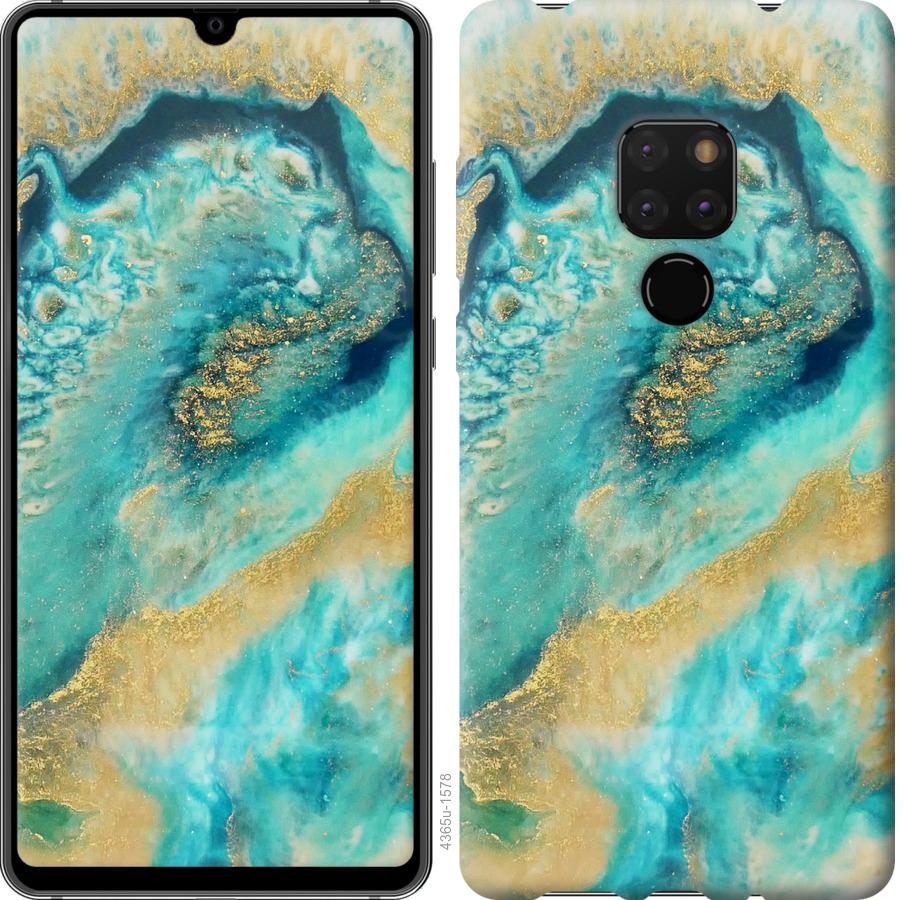 

Чехол на Huawei Mate 20 Green marble