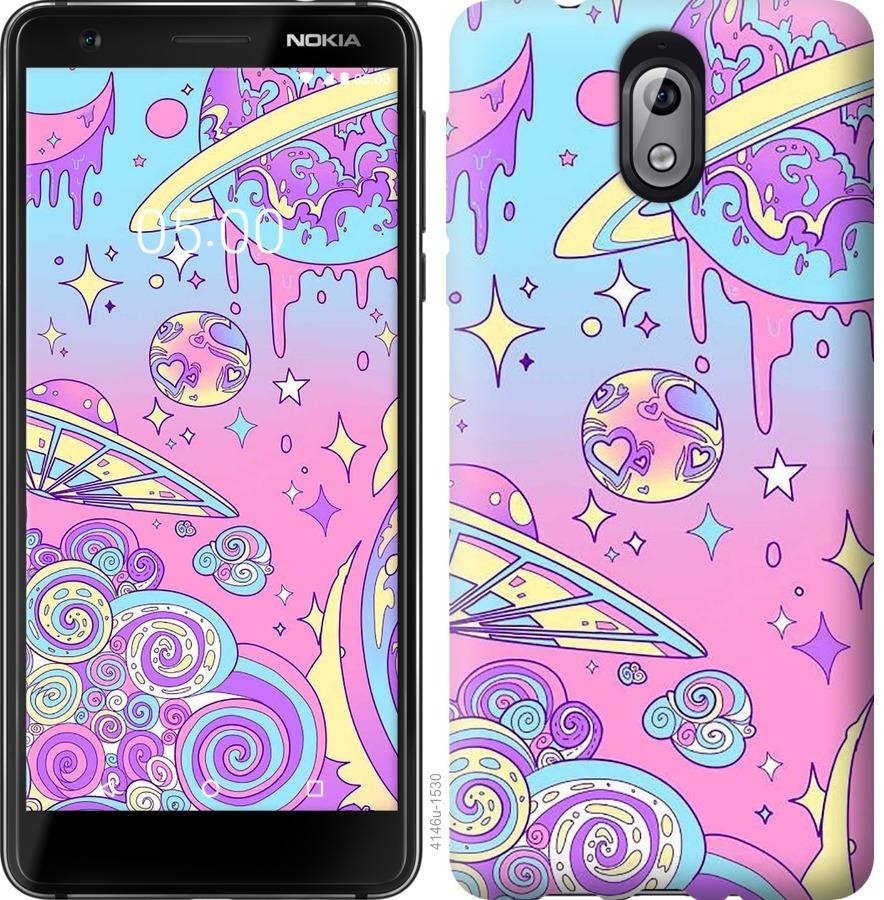 

Чохол на Nokia 3.1 Рожева галактика