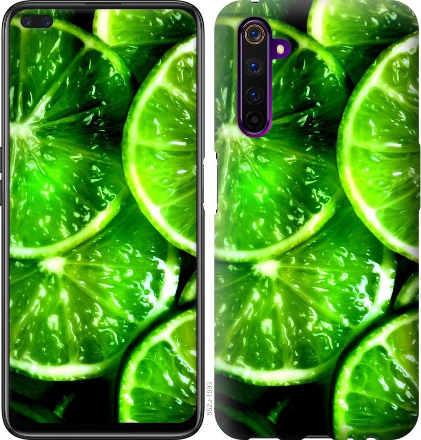 Чехол на Realme 6 Pro Зелёные дольки лимона