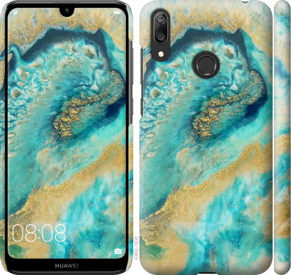 

Чехол на Huawei Y7 2019 Green marble