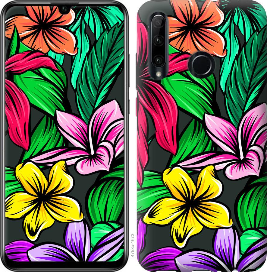 

Чохол на Huawei P40 Lite E Тропічні квіти 1