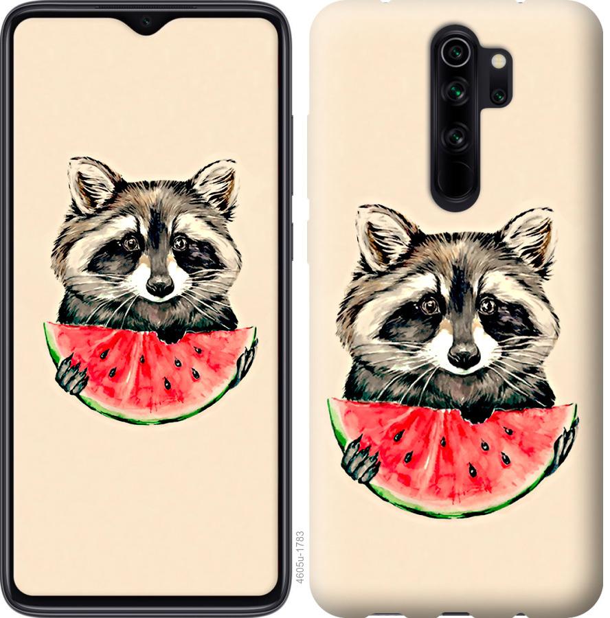 

Чехол на Xiaomi Redmi 9 Енотик с арбузом