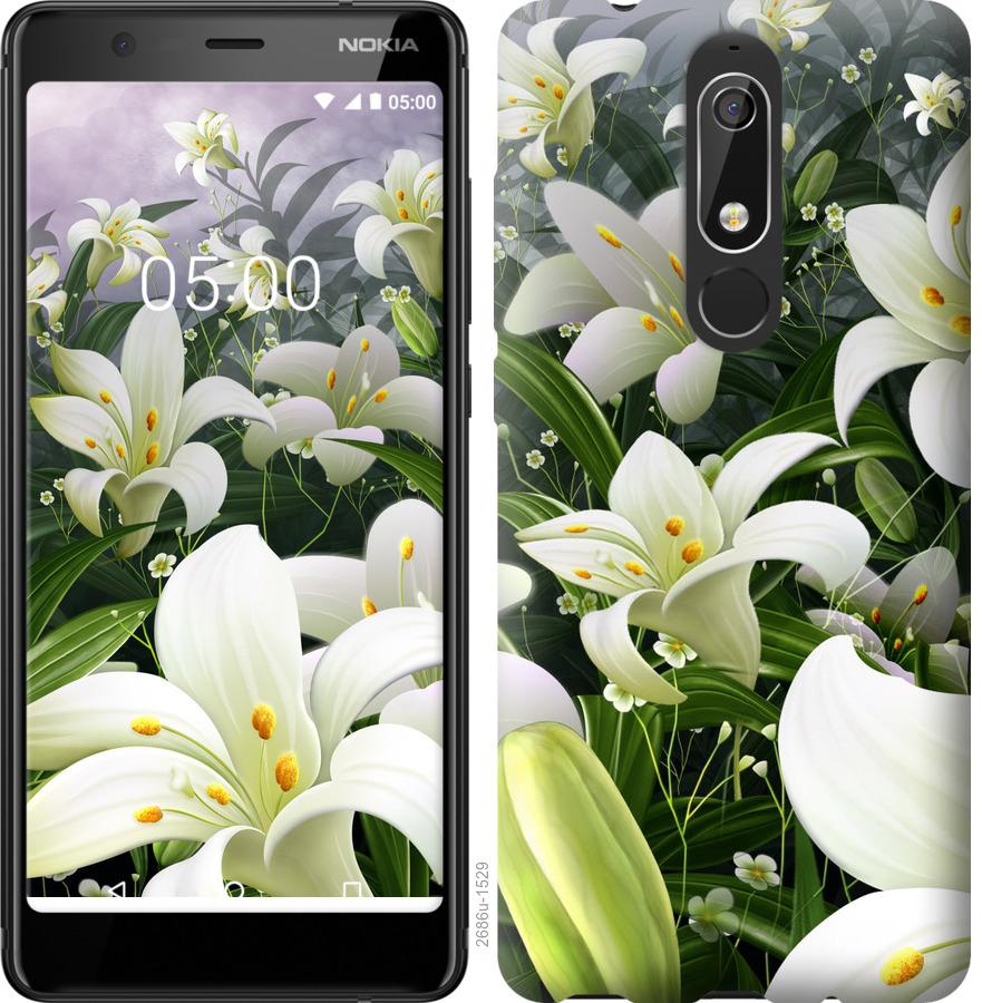 

Чохол на Nokia 5.1 білі лілії