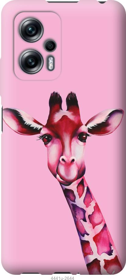 

Чохол на Xiaomi Redmi Note 11T Pro Рожева жирафа