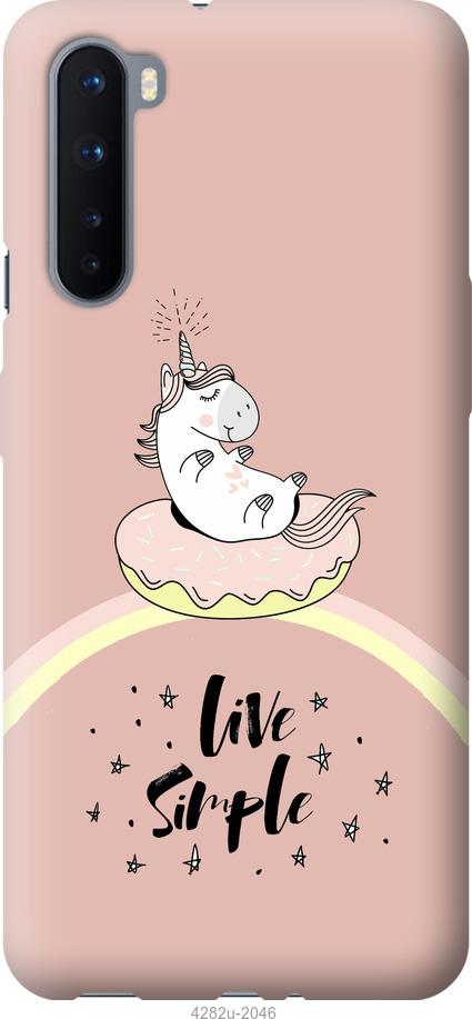 

Чехол на OnePlus Nord Единорожка в пончике