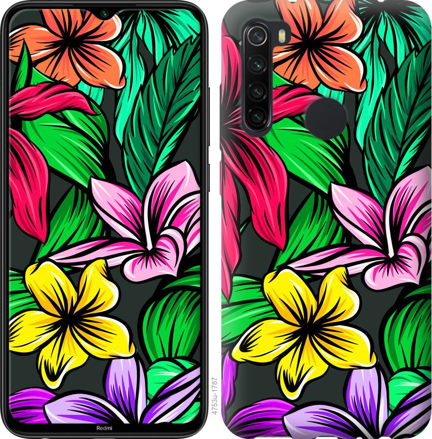 Чехол на Samsung Galaxy A21 Тропические цветы 1