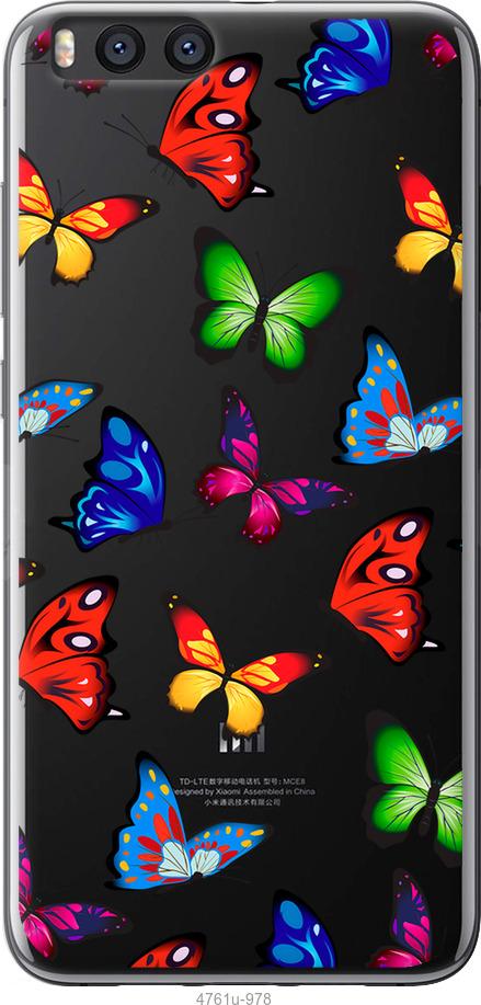 

Чехол на Xiaomi Mi Note 3 Красочные мотыльки