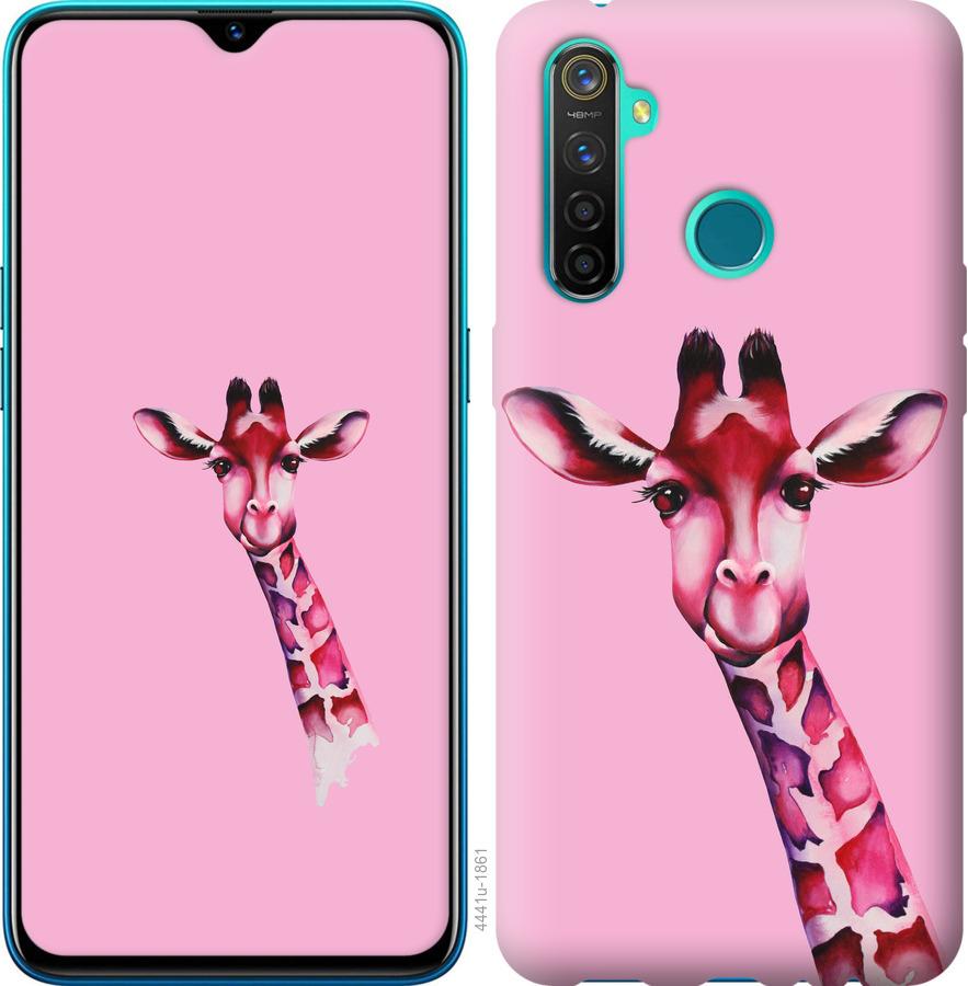 

Чохол на Realme 5 Pro Рожева жирафа