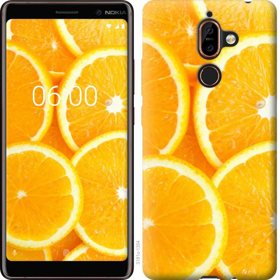 

Чохол на Nokia 7 Plus часточки апельсина