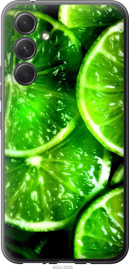 Чехол на Samsung Galaxy A54 A546E Зелёные дольки лимона