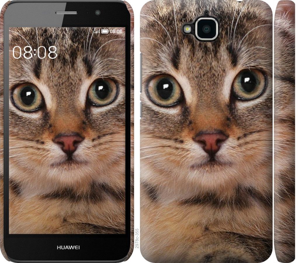 

Чехол на Huawei Y6 Pro Полосатый котик