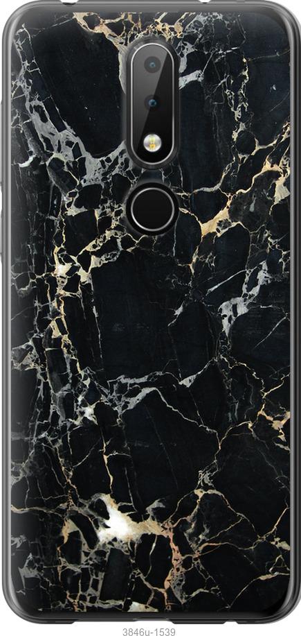 

Чехол на Nokia 6.1 Plus Черный мрамор