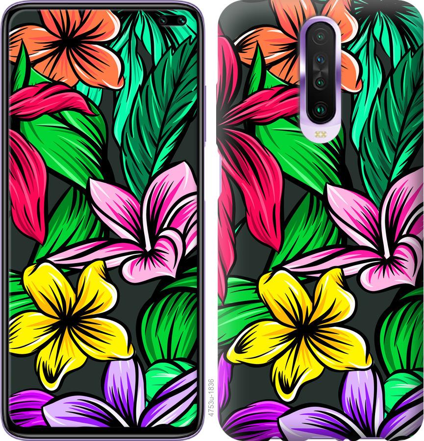 

Чехол на Xiaomi Redmi K30 Тропические цветы 1