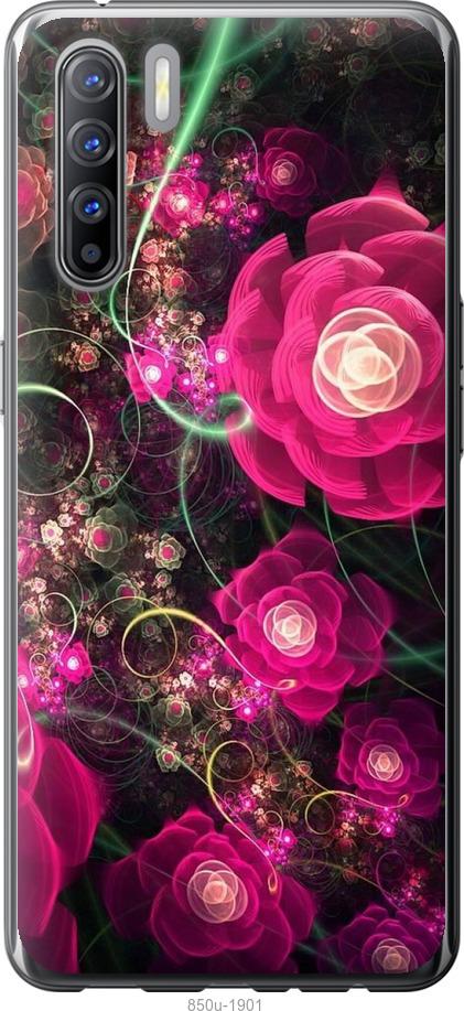 

Чехол на Oppo Reno 3 Абстрактные цветы 3