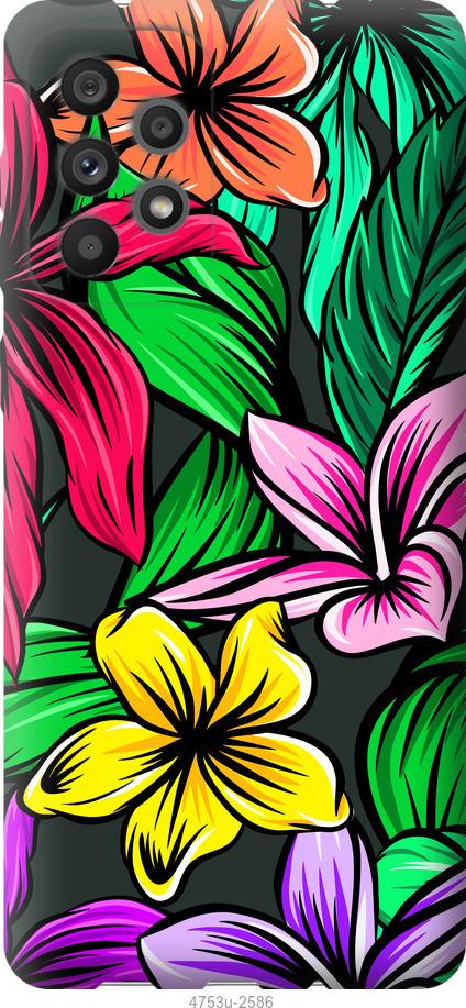 Чехол на Samsung Galaxy A73 A736B Тропические цветы 1