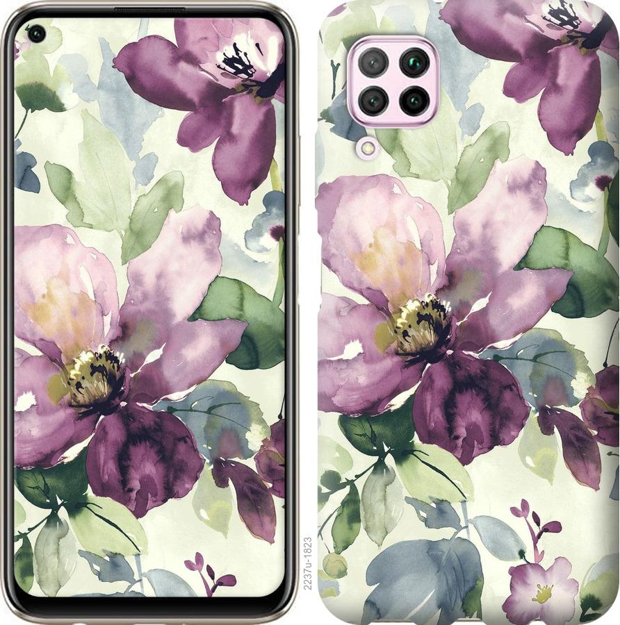 

Чохол на Huawei P40 Lite Квіти аквареллю