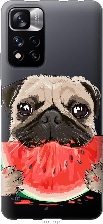 

Чехол на Xiaomi Redmi Note 11 Pro Мопс и арбуз