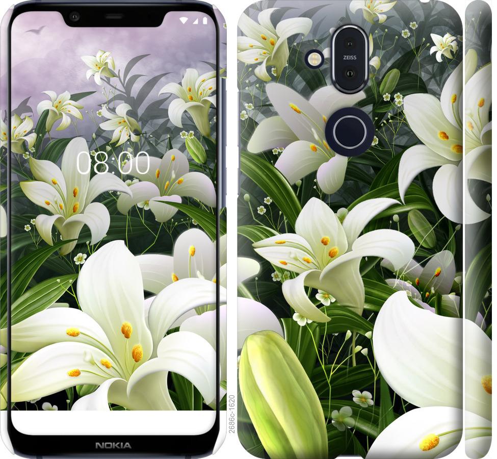 

Чохол на Nokia 8.1 білі лілії