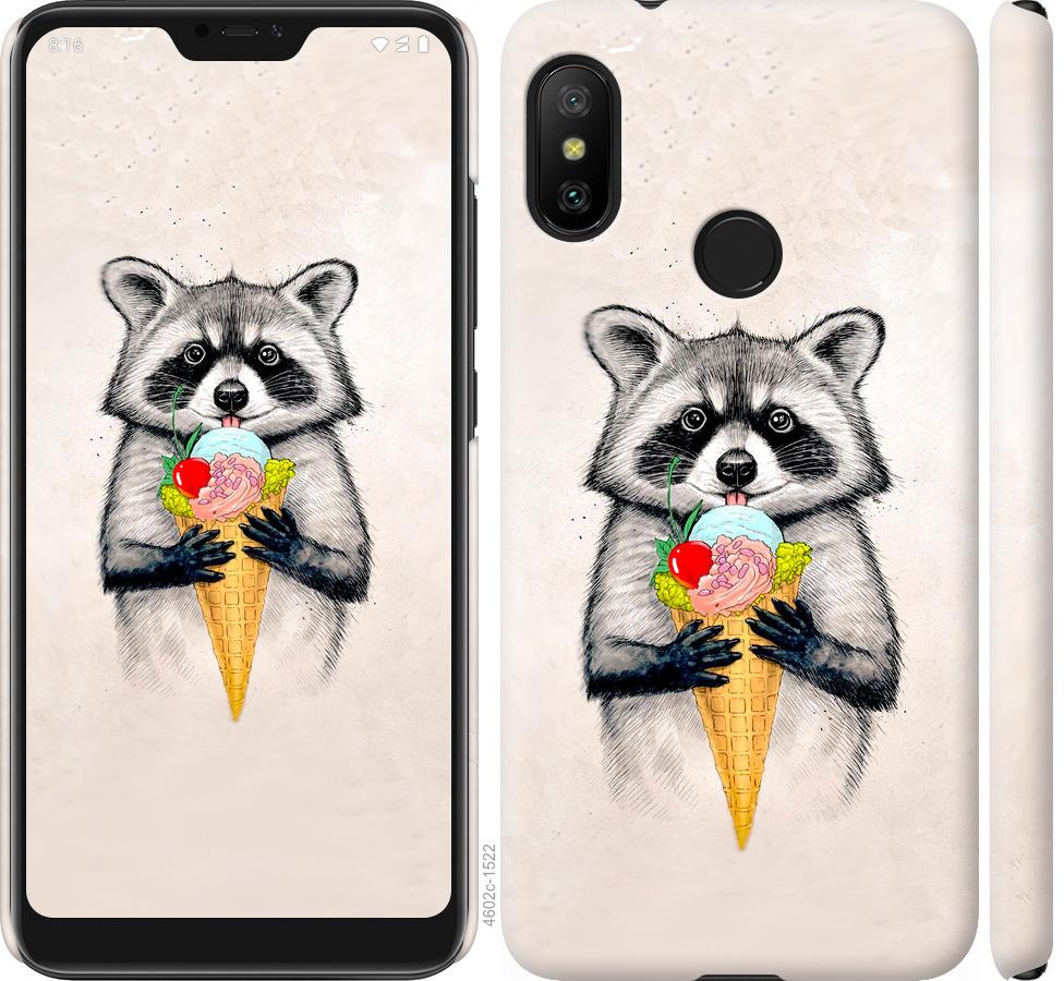 

Чохол на Xiaomi Mi A2 Lite Єнот з морозивом