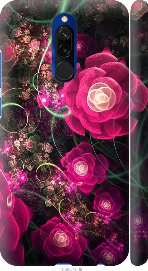 Чехол на Xiaomi Redmi 8 Абстрактные цветы 3