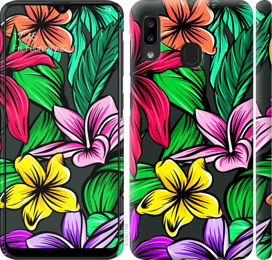 Чохол на Samsung Galaxy A20e A202F Тропічні квіти 1