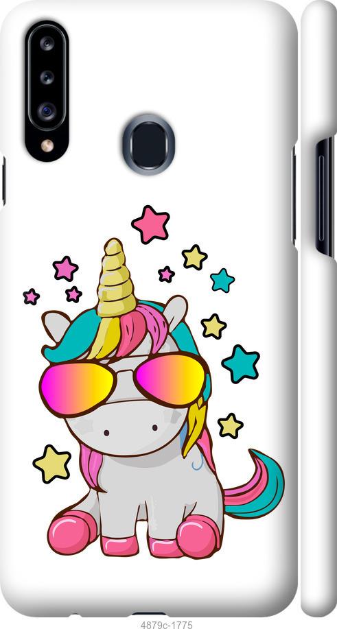 

Чехол на Samsung Galaxy A20s A207F Единорог в очках