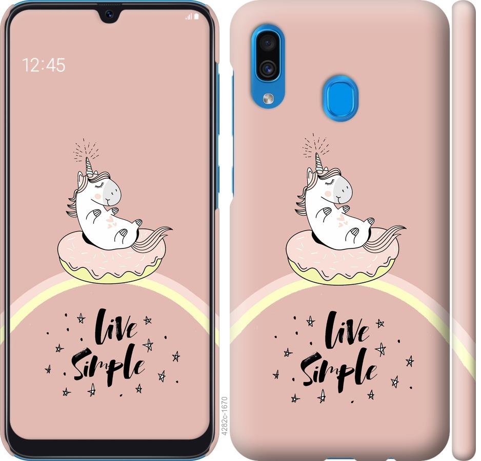 

Чехол на Samsung Galaxy A30 2019 A305F Единорожка в пончике