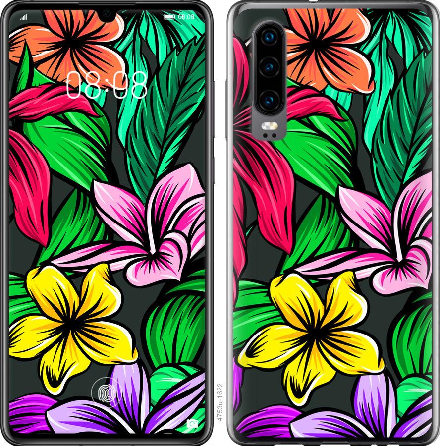 

Чехол на Oppo Reno 3 Pro Тропические цветы 1