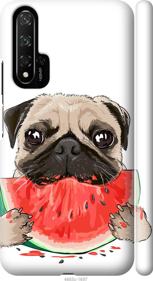 

Чехол на Huawei Honor 20 Мопс и арбуз