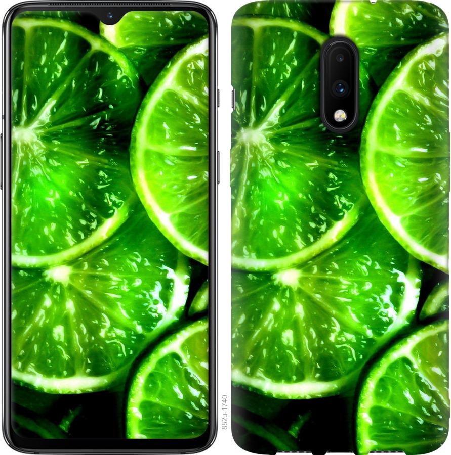 Чехол на OnePlus 7 Зелёные дольки лимона