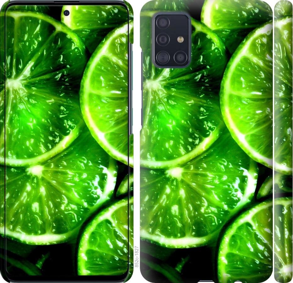 Чехол на Samsung Galaxy A51 2020 A515F Зелёные дольки лимона