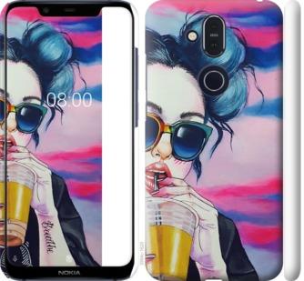 

Чехол на Nokia 8.1 Арт-девушка в очках
