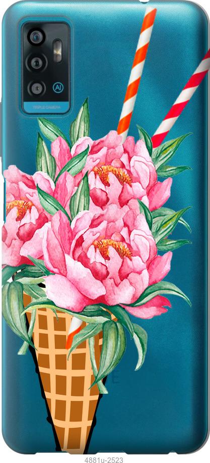

Чохол на ZTE Blade A71 Морозиво-піони