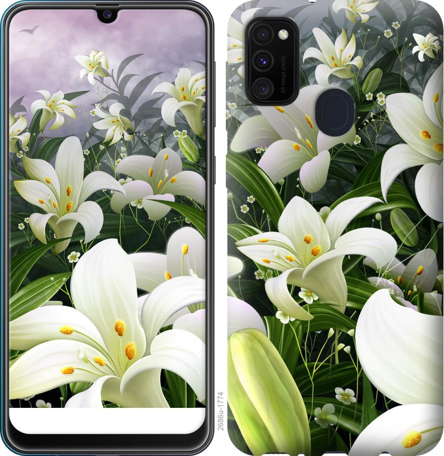 

Чохол на Samsung Galaxy A21s A217F білі лілії