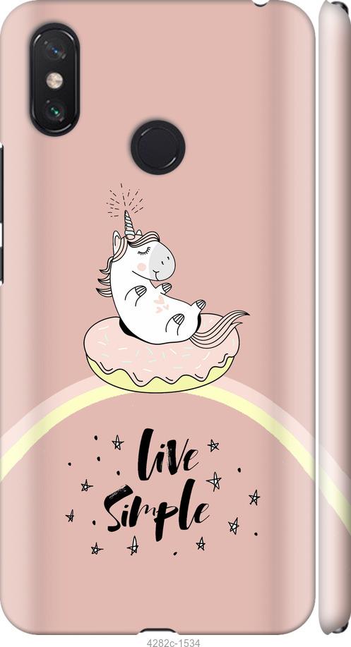 

Чехол на Xiaomi Mi Max 3 Единорожка в пончике