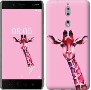 

Чохол на Nokia 8 Рожева жирафа