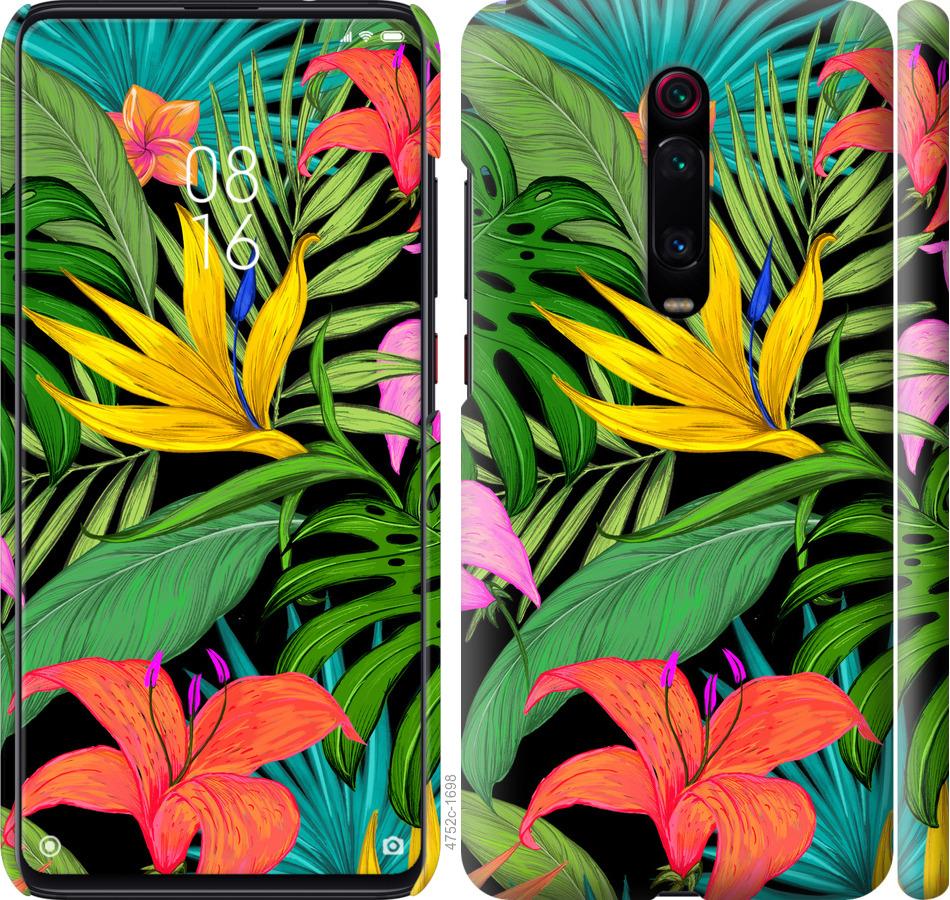 Чехол на Xiaomi Mi 9T Тропические листья 1