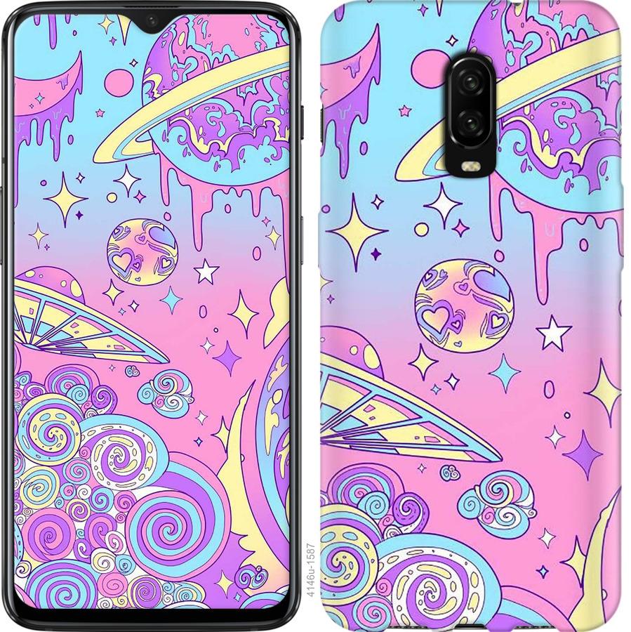 

Чохол на OnePlus 6T Рожева галактика
