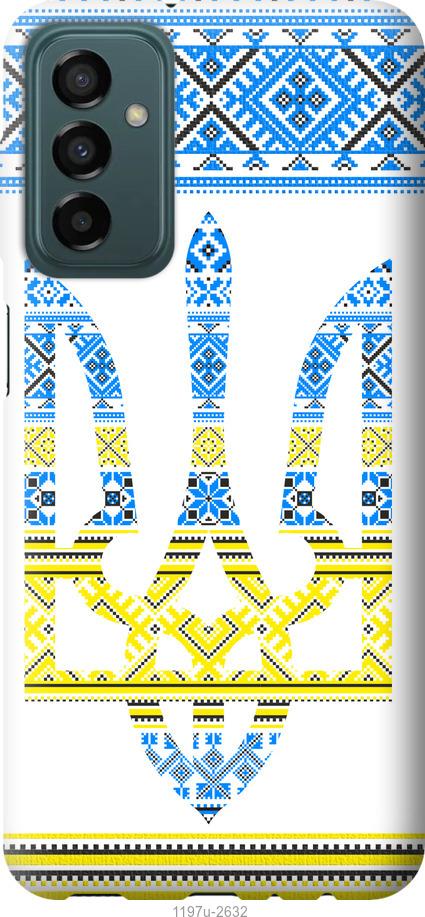 Чехол на Samsung Galaxy M23 M236B Герб - вышиванка желто-голубая