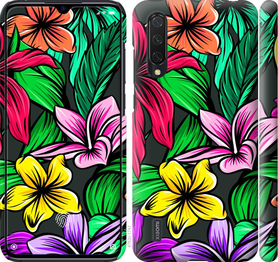 Чохол на Xiaomi Mi 9 Lite Тропічні квіти 1