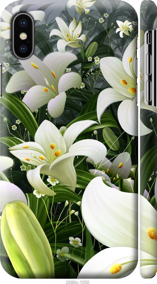 

Чохол на iPhone XS білі лілії
