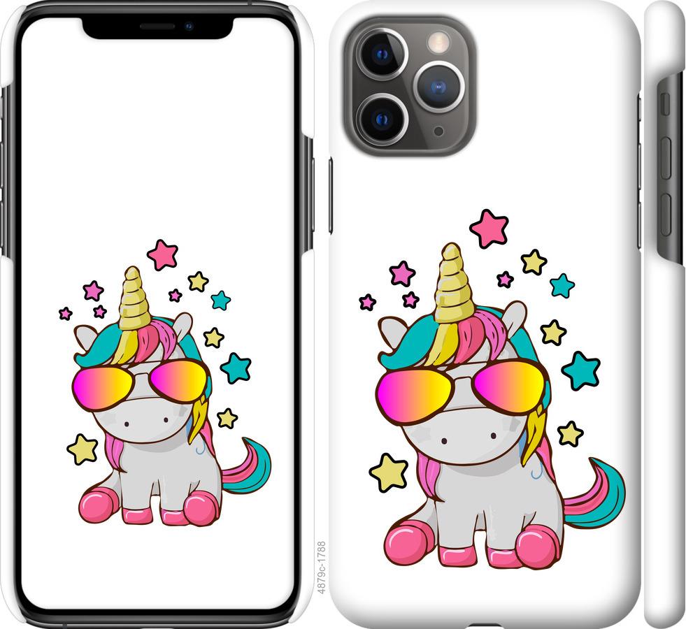 

Чехол на iPhone 11 Pro Единорог в очках
