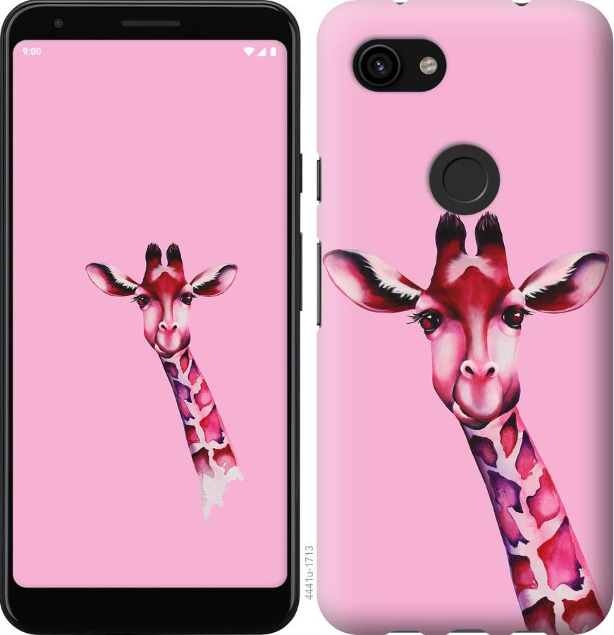 

Чохол на Google Pixel 3a XL Рожева жирафа