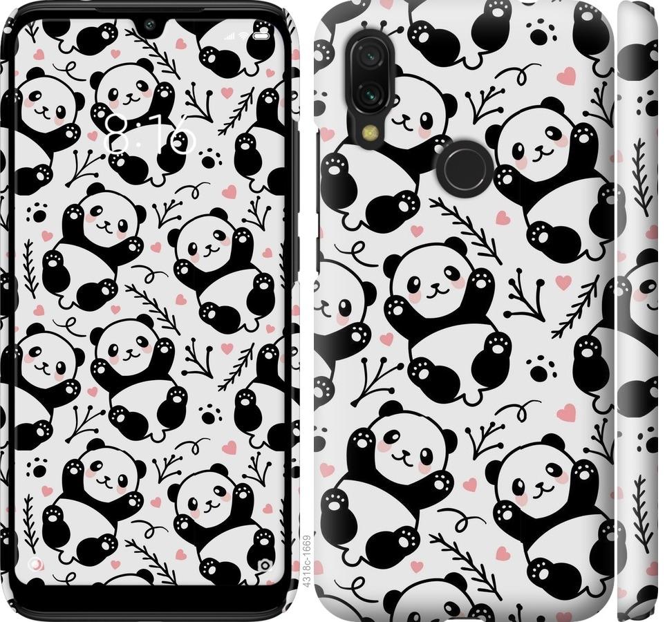 Чехол на Xiaomi Redmi 7 Панды